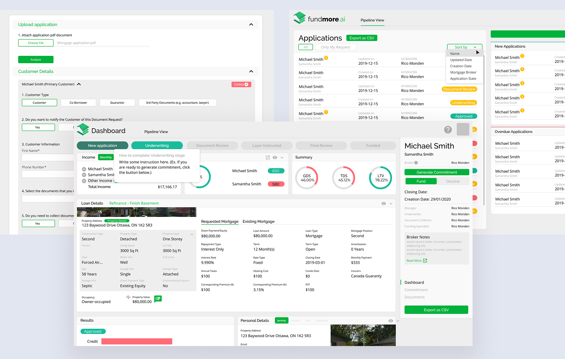 Web application ui design